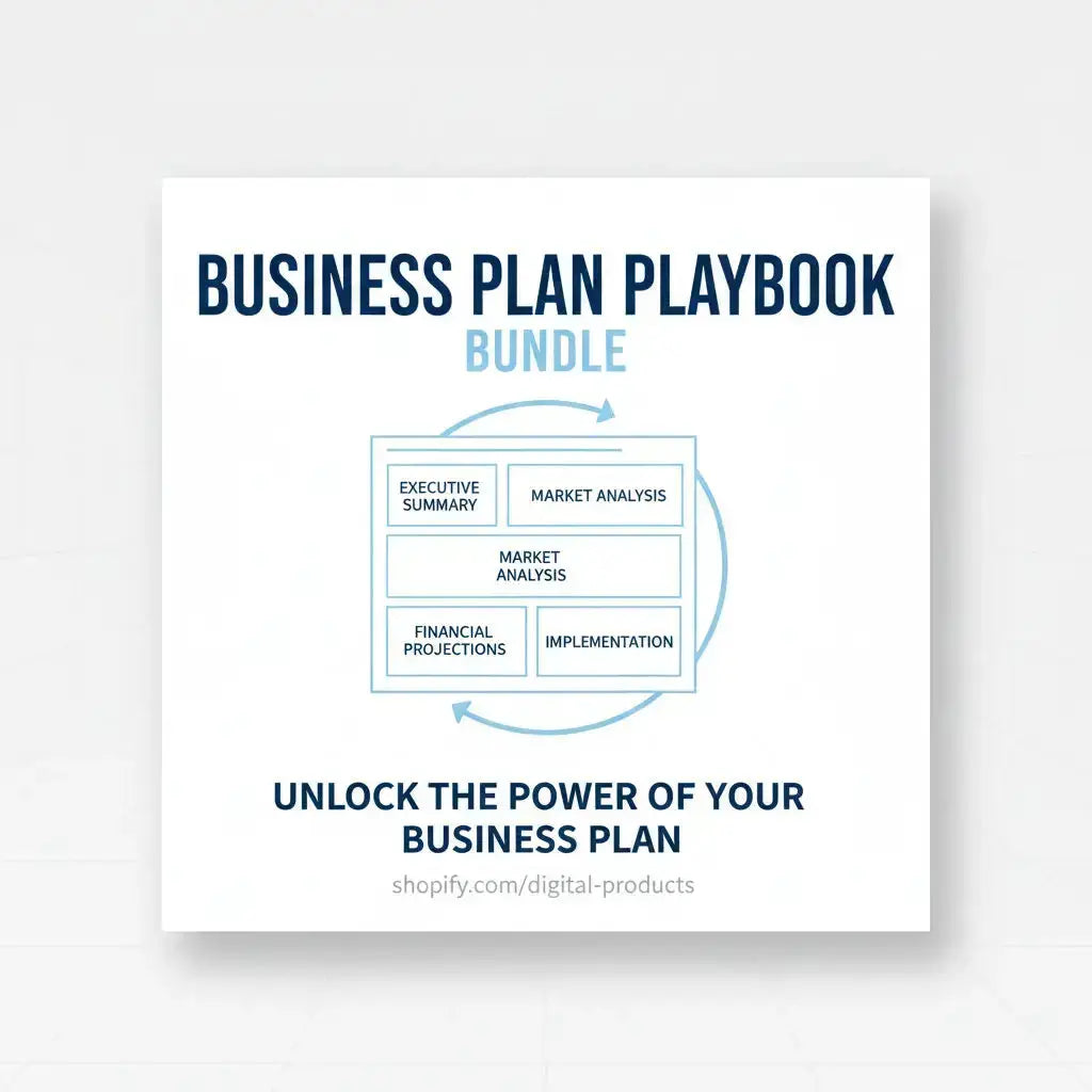 Your Business Plan Playbook Bundle: 5 Key Tools for Strategic Success DIGITAL SHOWCASED