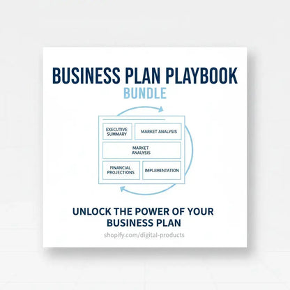 Your Business Plan Playbook Bundle: 5 Key Tools for Strategic Success DIGITAL SHOWCASED