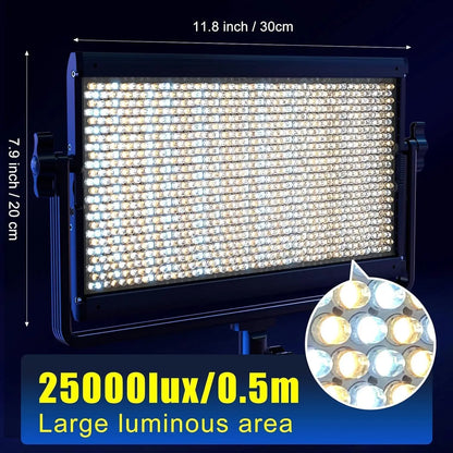 Black rectangular gvm great video led panel light with bright white leds and adjustable arms for studio use