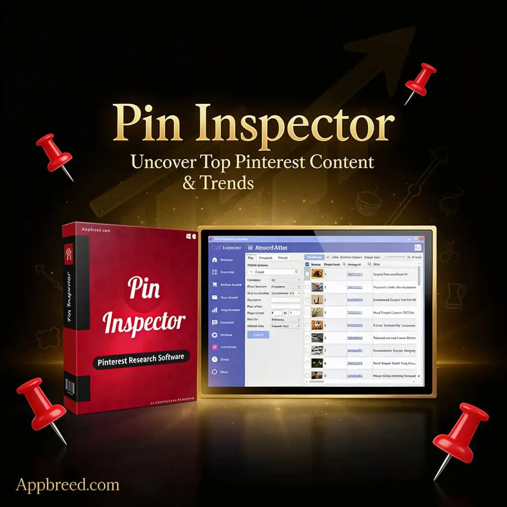 Pin Inspector software packaging with a digital interface on a dark background